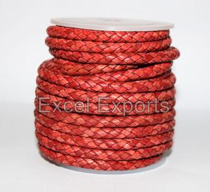 Cuerdas de Bolo de cuero trenzado Premium en tamaños de 3mm, 4mm, 5mm para fabricación de joyas, correas para perros, decoración, manualidades DIY - Product Image 2