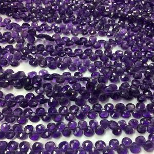 ลูกปัดพลอยอะเมทิสต์แอฟริกาทรงเหลี่ยมเพชรพลอยธรรมชาติขนาด4มม. 5มม. จากร้านค้าผู้จำหน่ายหิน - Product Image 1