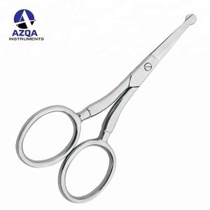 Ciseaux en acier inoxydable à pointe arrondie pour couper les poils des oreilles et du nez, les sourcils, la moustache et la barbe - Product Image 5