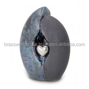Green Unique Aluminum American Style Cremation Urn by Brassworld India Funeral Supplies - Product Image 3