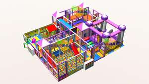 Balorama สนามเด็กเล่นในร่มขนาด80ตารางเมตร0022 CD-PVC ก่อสร้างด้วยโลหะและ PVC - Product Image 3