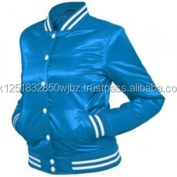 Veste en satin personnalisée au meilleur prix, style universitaire, bomber, technique délavée pour la saison hivernale - Product Image 2