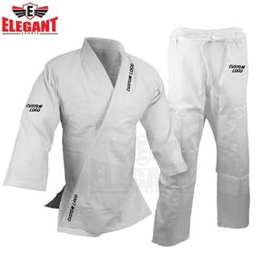 ชุดยูโดกิ บราซิลเลียน ยิวยิตสู ปักโลโก้ตามสั่ง ผ้าทอแบบ Single Weave สีขาวลายรังผึ้ง - Product Image 2