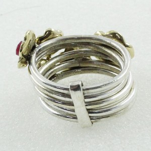 Bague empilable en argent sterling massif 925 avec pierres précieuses en rubis naturel-Réglage des griffes de qualité extrême pour mariage et anniversaire - Product Image 4