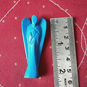 เทวดาพลอยเทอร์ควอยซ์ทำมือคริสตัลกระเป๋านางฟ้าสำหรับทำสมาธิ - Product Image 1