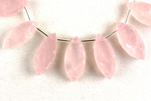 18 Pieces Marquise Shape Natural Rough Rose Quartz Gemstone Top Quality Handcut Raw Jewelry Making Beads Wholesale - Product Image 4