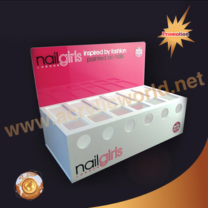 Présentoir personnalisé à 3 niveaux, idéal pour rouge à lèvres, crème acrylique blanc - Product Image 6