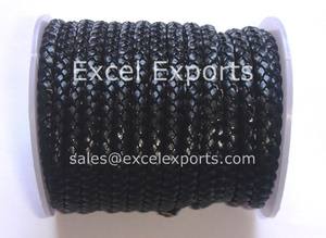 Cordones de Cuero Trenzado Marrón para Fabricación de Joyas, 3mm 4mm 5mm, Componentes para Correas de Perro, Pulseras y Collares, Rollo BL-161 - Product Image 3