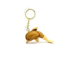 Porte-clés dauphin en bois d'olivier fabriqué âne chameau éléphant poisson Collection d'animaux uniques - Product Image 3