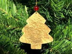 <b>Christmas</b> Decorations <b>Gold</b> <b>Christmas</b> Decor Handmade Cottage Chic - 5 Metal <b>Christmas</b> <b>Tree</b> Ornaments -Xmas Decor - Product Image 5