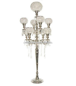 Crystal Candelabra Handmade Brass Finish Adjustable Size 30-150cm for Home Decoration Christmas & Wedding <b>Candle</b> <b>Sticks</b> - Product Image 5