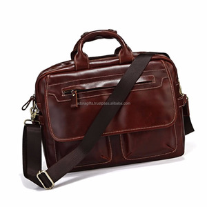 Sacs pour ordinateur portable avec bandoulière/sacs de transport pour ordinateur portable professionnel/sacoches en cuir pour ordinateur portable utilisé en cuir véritable 7 jours - Product Image 1