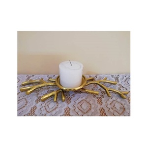 Vente en gros, plaqué or, mariage, unique, élégant, personnalisé, vintage, fait à la main, décoration décontractée, pilier, support de bougie - Product Image 1
