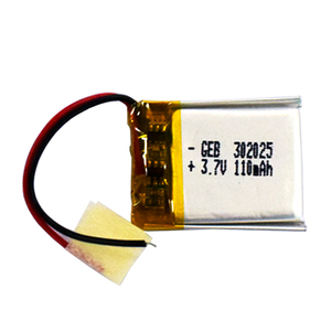 고품질 충전식 배터리 <span class=keywords><strong>302025</strong></span> <span class=keywords><strong>3.7v</strong></span> 110mah 리튬 이온 배터리 - Product Image 2