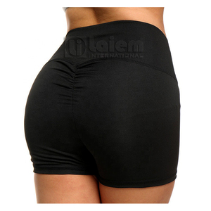 Pantalones cortos deportivos para gimnasio para mujer, pantalones cortos de entrenamiento Yogalicious Spandex/poliéster, transpirables de secado rápido para deporte y otras actividades - Product Image 2