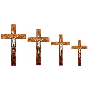 올리브 나무 catolic 십자가 십자가/나무 십자가 금속 예수