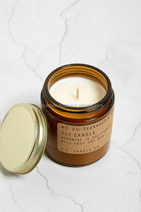 En laiton martelé pot de bougie avec couvercle - Product Image 3
