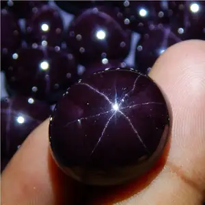 34.85Cts. Cabochon ovale grenat étoile fantastique A + pierres précieuses en vrac