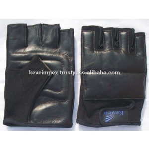 Gants de musculation pour la gym, demi-doigts, en cuir, antidérapants, avec sangle de poignet réglable, unisexe, USA - Product Image 3