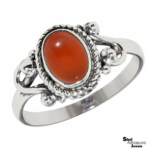 Bague en argent sterling 925 avec cornaline orange, sertie à la main, bijoux chrétiens tendance, parfaite pour la beauté - Product Image 2