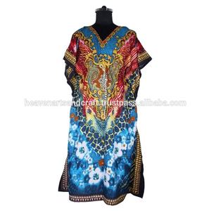 Silk Print Dashiki African <b>Dress</b> Women, Abaya Dubai Long <b>Kaftan</b> Style - Product Image 3