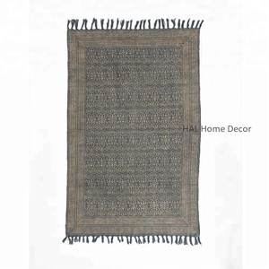 Alfombras y alfombras de algodón para dormitorio al por mayor, alfombras de diseño de decoración para el hogar hechas a medida Indian Dhurrie - Product Image 3