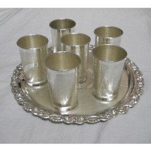 Verre à eau, jeu de verres, en métal, - Product Image 5