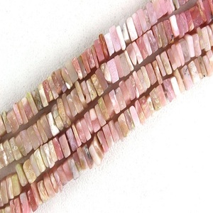 16"Long Strand Natural Pink Peruvian Opal Gemstone Smooth Square Shape <b>Heishi</b> <b>Beads</b> Jewelry Making Necklace - Product Image 5