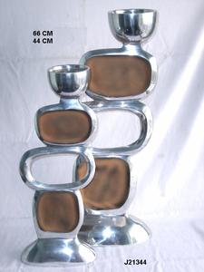 Moderne Spiegel Gepolijste Theelichthouder Gemaakt Van Gegoten Aluminium Met <span class=keywords><strong>Terracotta</strong></span> Afwerking Kerstversiering Feestdecoratie - Product Image 6