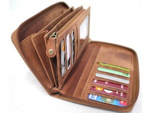 Custom Genuine Leather Long <b>Wallet</b> Men <b>RFID</b> Zipper Clutch <b>Wallet</b> Travel Organizer Card Holder Purse - Product Image 5