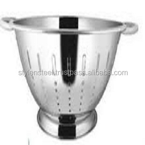 Everyday Stainless Steel Colander & Strainer Metal Colored Capsule for Straining Foods like Pasta Rice Rinse <b>Vegetables</b> Fruits - Product Image 2