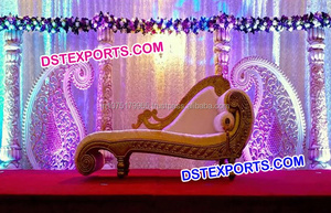 Décorations de scène pour mariage musulman Walima, réception de mariage nocturne, ensemble de scène, fabricant et exportateur de scène de mariage indien - Product Image 3