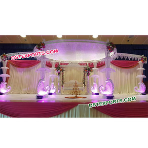 Mandap de Boda de Cristal LED de Lujo, Mandap de Boda de Cristal Dorado, Mandaps de Boda CALIFORNIA - Product Image 1