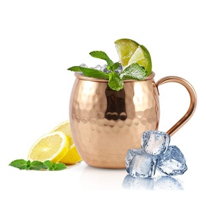 Tasse en cuivre plaqué Moscou Mule en acier inoxydable martelé Cocktail tasse en cuivre pur avec logo personnalisé gobelets de qualité supérieure - Product Image 3