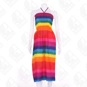 ขายส่งสายรุ้งพิมพ์ Smocked Maxi ชุด - Product Image 2