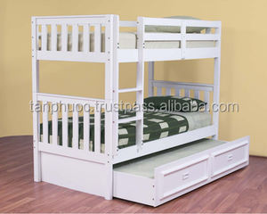 Lit superposé blanc, démontage meubles plat pack, fabricant du Vietnam, produits de haute qualité, construction solide - Product Image 3