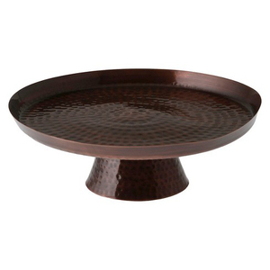 Soporte de pastel de cobre martillado de cobre antiguo de metal - Product Image 1
