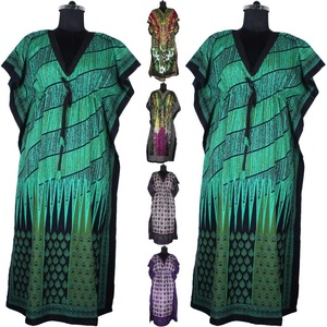 Bat Sleeveless Beach Long Kaftan for Women 2025 Unique Design Dress Hand <b>Block</b> Print Kaftan Handmade Indian Caftan Abaya Kaftan - Product Image 1