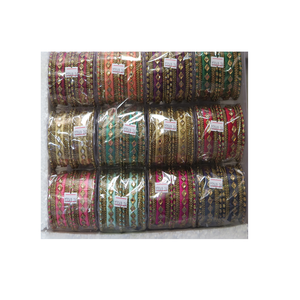 Elegant and Beautiful Party Wear Design Velvet Threaded Bangles for Women and Girls - Product Image 1