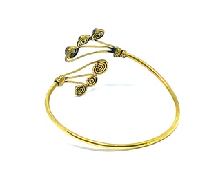 กำไลพลอยตาเสือชุบทองแบบปรับได้กำไลข้อมือหินรูปวงแหวนสำหรับหญิงสาว - Product Image 3