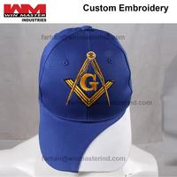 Mason Hat-gorra de béisbol con Logo masónico, azul real y blanco, masónica, con logotipo G
