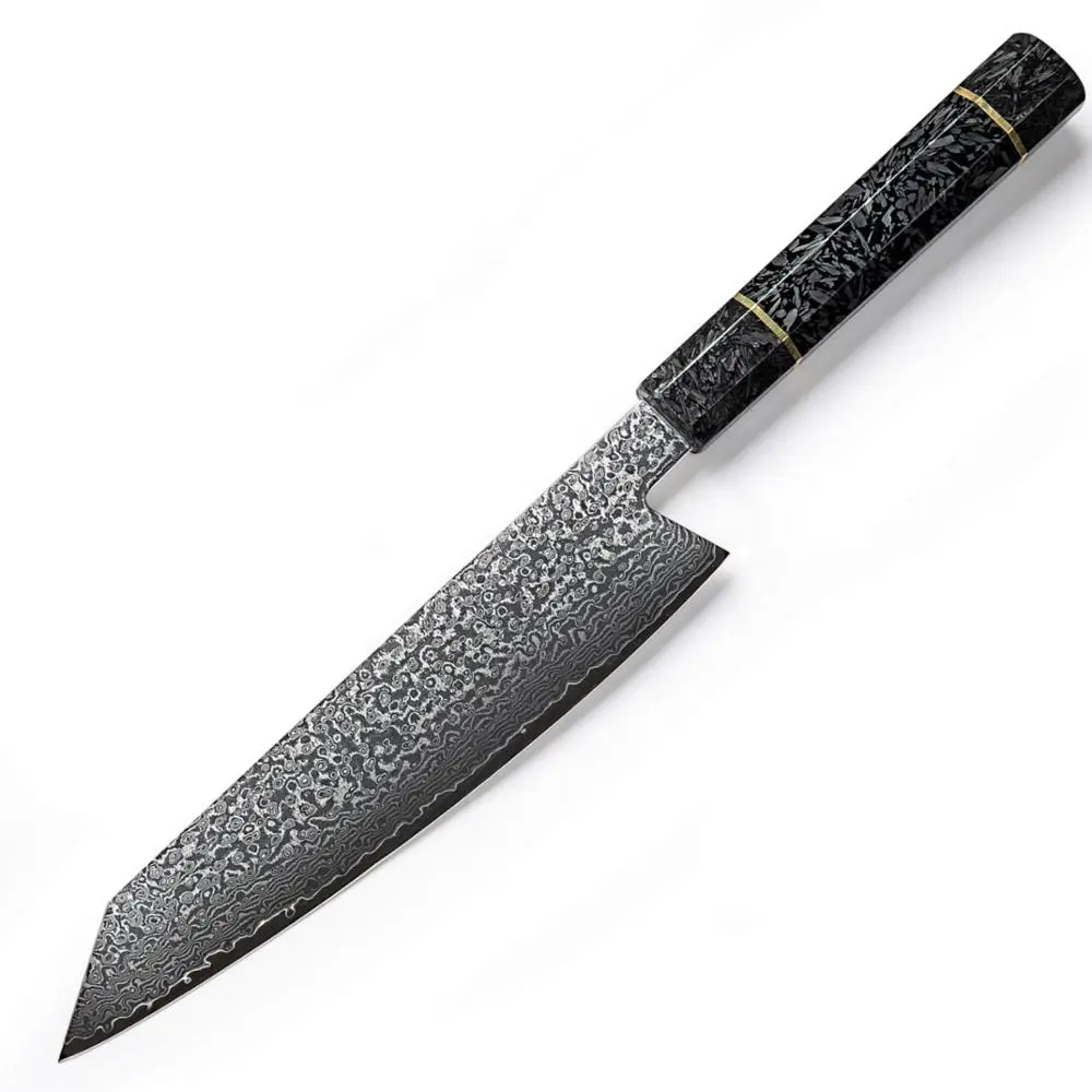 High Quality Handmade Damascus Steel With Glow Handle Chef Knife Japanese Kiritsuke Knife aus10 Kitchen Knife