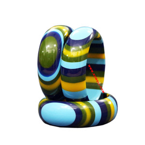 Bracelet en résine multicouche vert œil, bijoux d'imitation faits à la main - Product Image 1