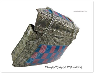 กระเป๋าคลัทช์สีเงินกล่องโลหะเรซิ่นชิปหินผู้หญิงถุงเย็นสุภาพสตรี - Product Image 6