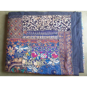 Tapisserie murale artisanale vintage en sari, tapisseries décoratives, patchwork, bloc pour anniversaire, traditionnel au meilleur prix - Product Image 6