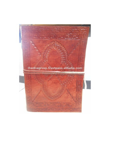 Vintage Strap Closure Embossed Leather <b>A6</b> Customizable Journal Diary Hand Engraved Hardcover Retro - Product Image 1