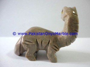 Statue de dinosaure en marbre onyx Sculptée à la main Animaux en pierre naturelle Sculpture polie Décoration et cadeau Prix économique - Product Image 3