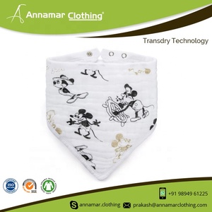 Wholesale Private Label 100%Cotton Baby Bandana Bibs - Product Image 2