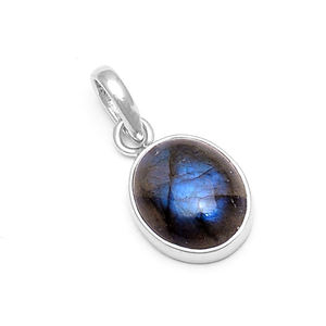Déclaration Pendentif À Charme En Argent Sterling 925 Ovale Cab Labradorite Gemstone Charme Pendentif Bijoux Fabrication Par CASA DE PLATA - Product Image 1