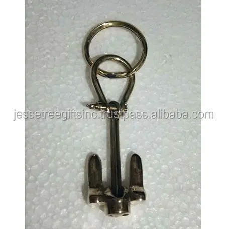 Chaveiro de metal com acabamento de polimento brilhante, forma de hélice de navio, design exclusivo, boa qualidade para organização, preço de atacado